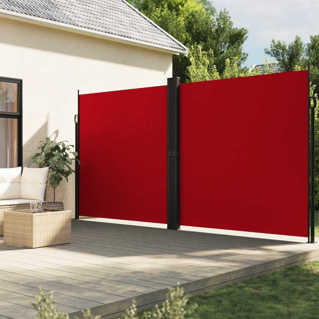 vidaXL Retractable Side Awning Red 200x1200 cm 1
