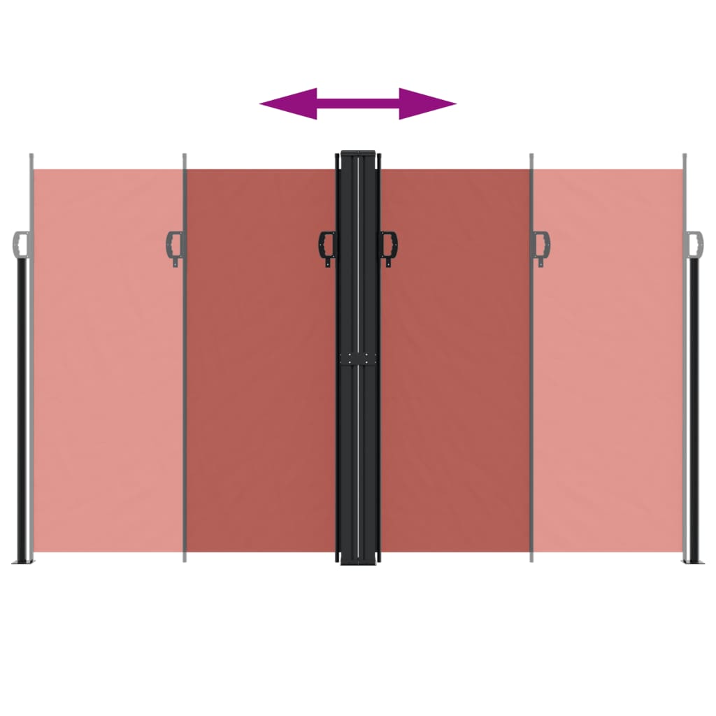 vidaXL Retractable Side Awning Terracotta 200x1200 cm 5