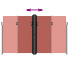 vidaXL Retractable Side Awning Terracotta 200x1200 cm 5