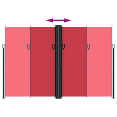 vidaXL Retractable Side Awning Red 220x1200 cm 5