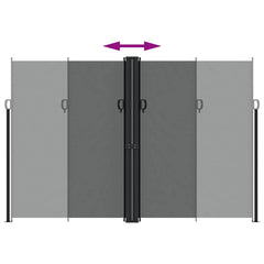 vidaXL Retractable Side Awning Anthracite 220x1200 cm 5
