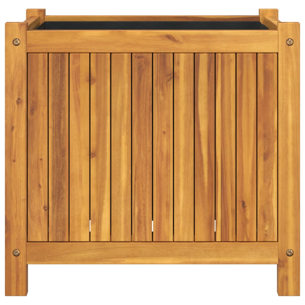vidaXL Garden Planter with Liner 54x31x50 cm Solid Wood Acacia 4