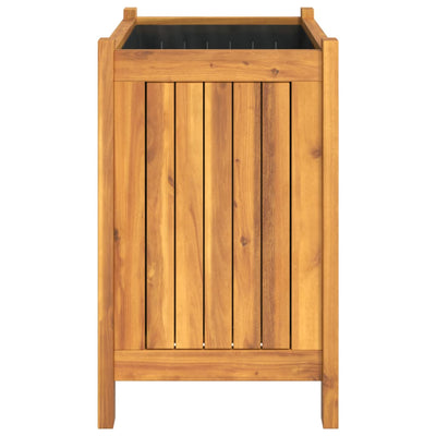 Garden Planter with Liner 54x31x50 cm Solid Wood Acacia