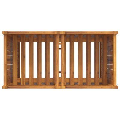 Garden Planter with Liner 84x42x100 cm Solid Wood Acacia