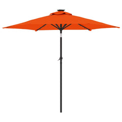 vidaXL Garden Parasol with LEDs and Steel Pole Terracotta 225x225x212cm 6