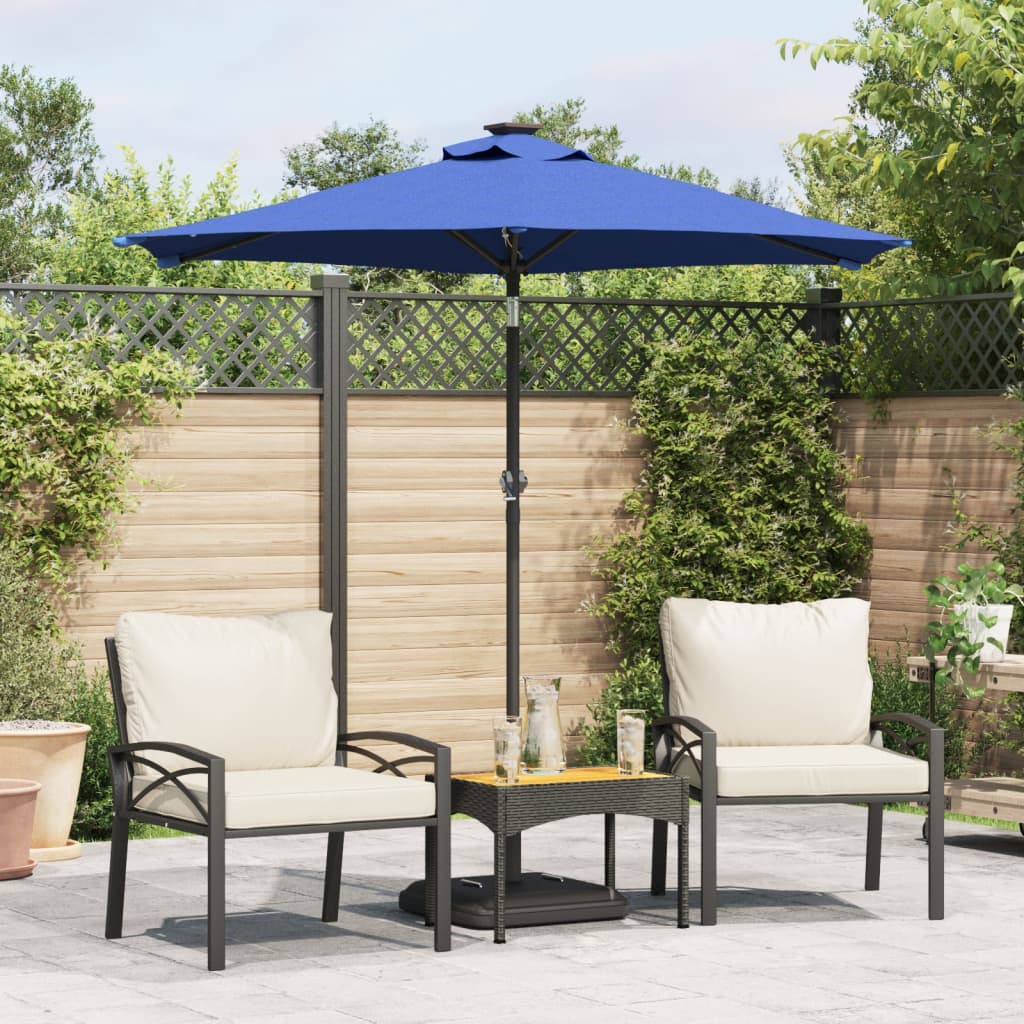 vidaXL Garden Parasol with LEDs&Steel Pole 225x225x212cm