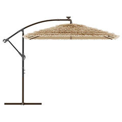 vidaXL Garden Parasol with Steel Pole Brown 246x246x230 cm 4
