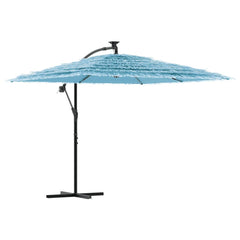 vidaXL Garden Parasol with Steel Pole Blue 246x246x230 cm 2