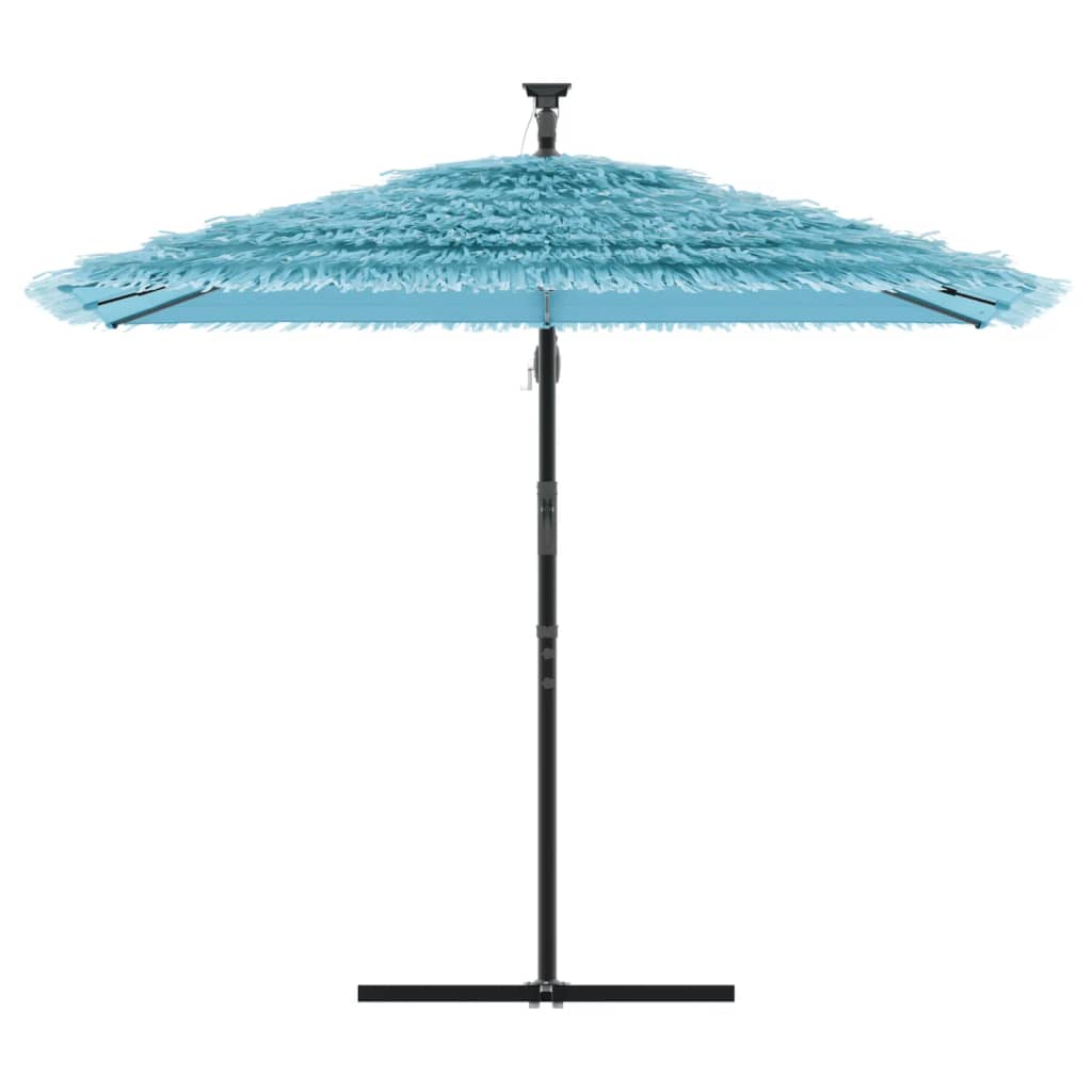 vidaXL Garden Parasol with Steel Pole Blue 246x246x230 cm 3