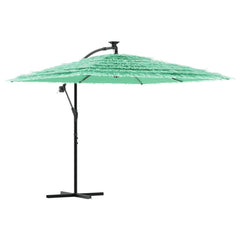 vidaXL Garden Parasol with Steel Pole Green 246x246x230 cm 2