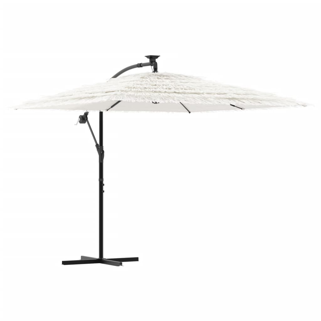 vidaXL Garden Parasol with Steel Pole White 246x246x230 cm 2