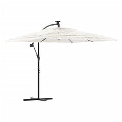 vidaXL Garden Parasol with Steel Pole White 246x246x230 cm 2