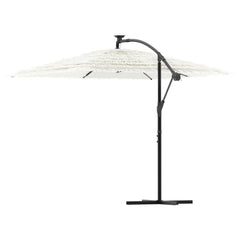 vidaXL Garden Parasol with Steel Pole White 246x246x230 cm 5