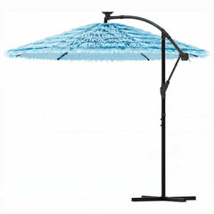 vidaXL Garden Parasol with Steel Pole Blue 269x269x235 cm 6