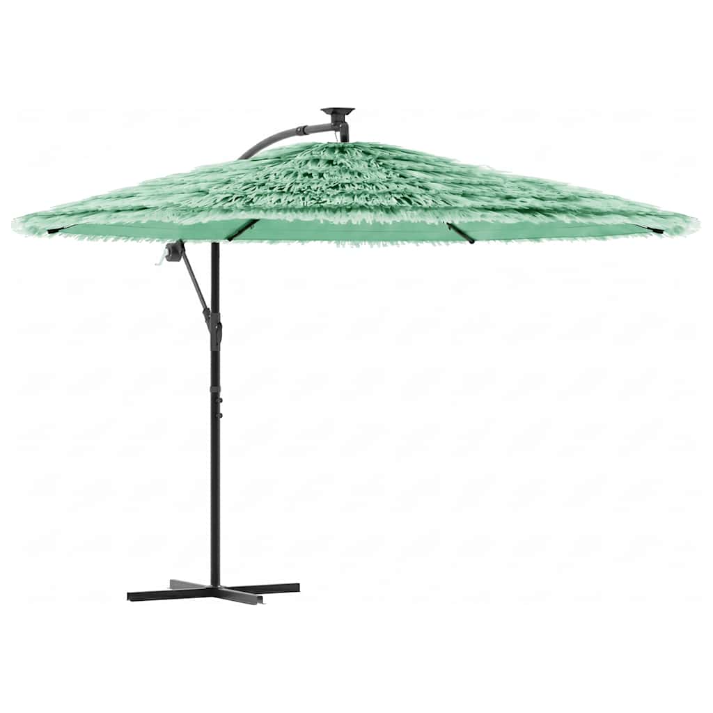 vidaXL Garden Parasol with Steel Pole Green 269x269x235 cm 2