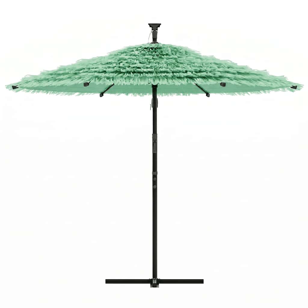 vidaXL Garden Parasol with Steel Pole Green 269x269x235 cm 3