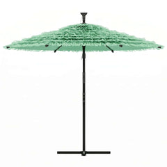 vidaXL Garden Parasol with Steel Pole Green 269x269x235 cm 3