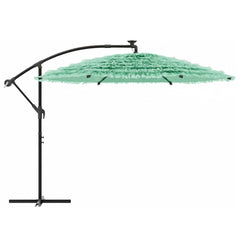 vidaXL Garden Parasol with Steel Pole Green 269x269x235 cm 4