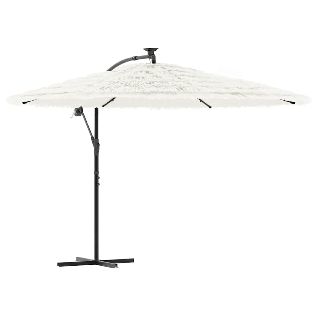 vidaXL Garden Parasol with Steel Pole White 269x269x235 cm 2