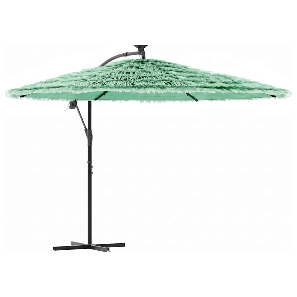 vidaXL Garden Parasol with Steel Pole Green 290x290x238 cm 2