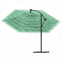 vidaXL Garden Parasol with Steel Pole Green 290x290x238 cm 5
