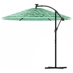 vidaXL Garden Parasol with Steel Pole Green 290x290x238 cm 6