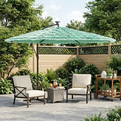 vidaXL Garden Parasol with Steel Pole Green 290x290x238 cm 1