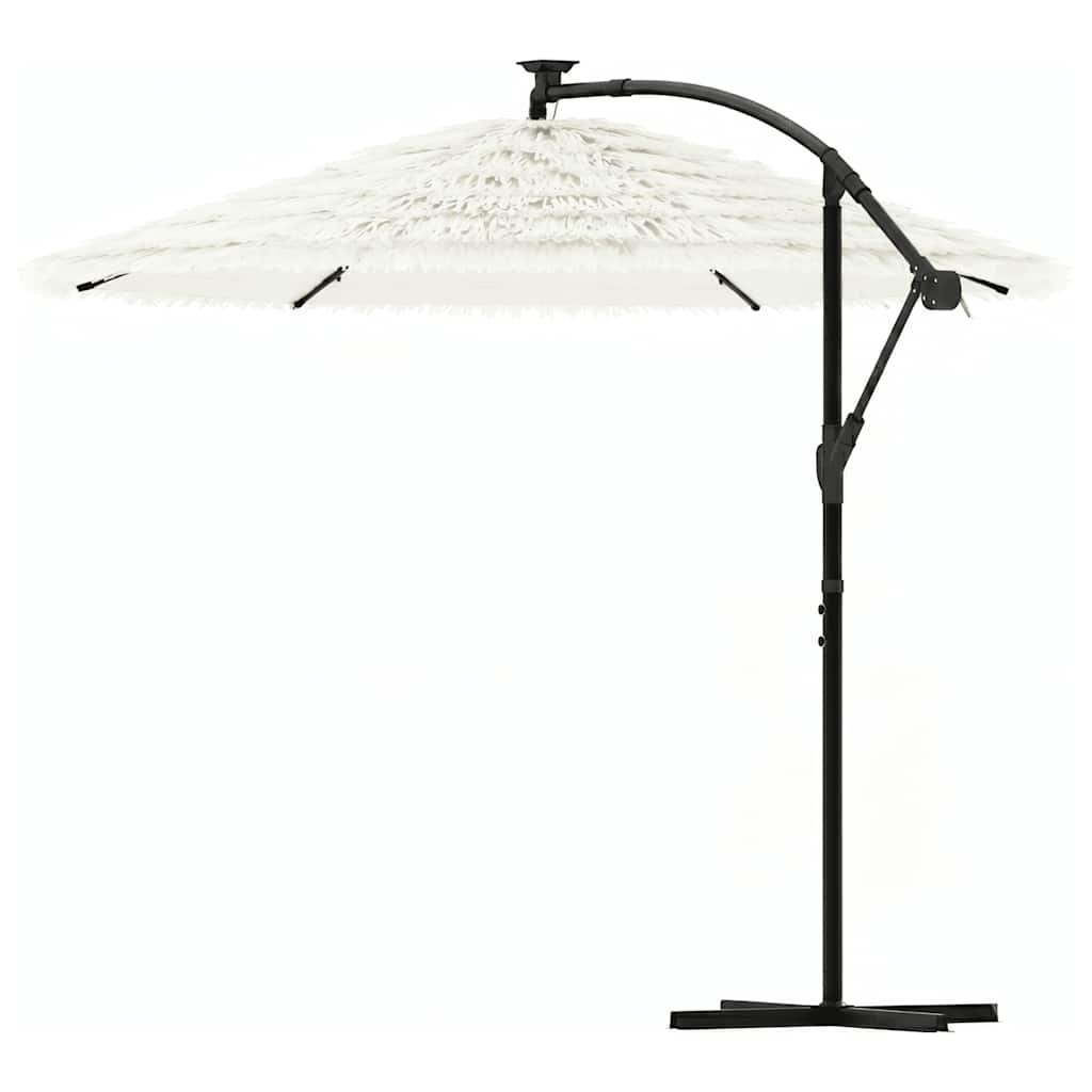vidaXL Garden Parasol with Steel Pole White 290x290x238 cm 6