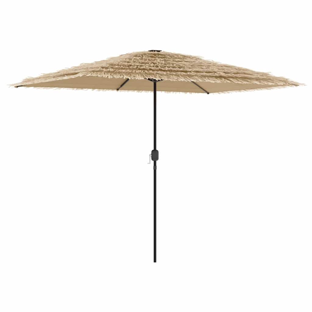 vidaXL Garden Parasol with Steel Pole Brown 300x200x250 cm 2