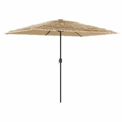 vidaXL Garden Parasol with Steel Pole Brown 300x200x250 cm 2