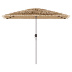 vidaXL Garden Parasol with Steel Pole Brown 300x200x250 cm 3