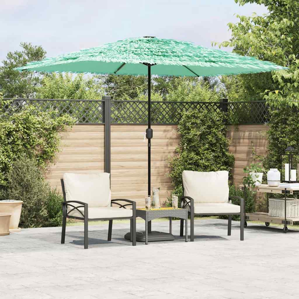 Garden Parasol with Steel Pole Green 300 cm 250 cm 200 cm