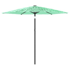 Garden Parasol with Steel Pole Green 223 cm 213 cm 223 cm
