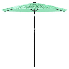 Garden Parasol with Steel Pole Green 223 cm 213 cm 223 cm