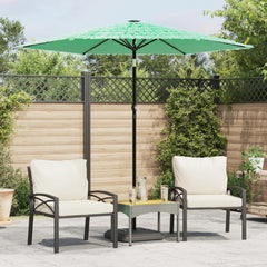 Garden Parasol with Steel Pole Green 223 cm 213 cm 223 cm