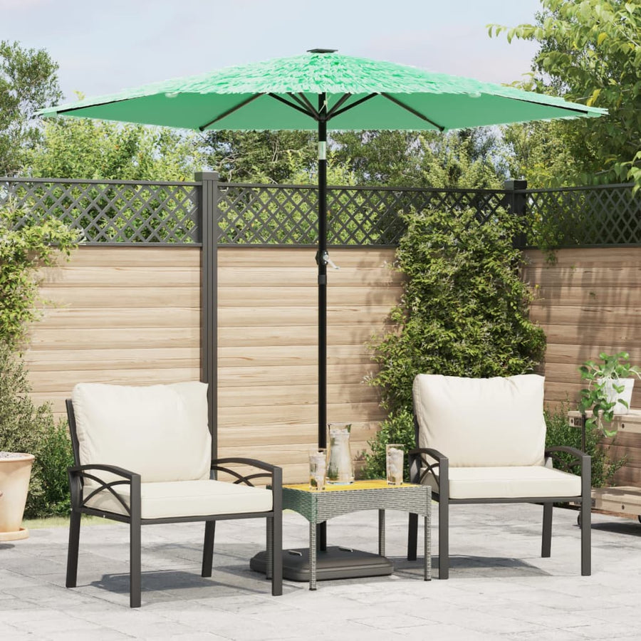 Garden Parasol with Steel Pole Green 223 cm 213 cm 223 cm