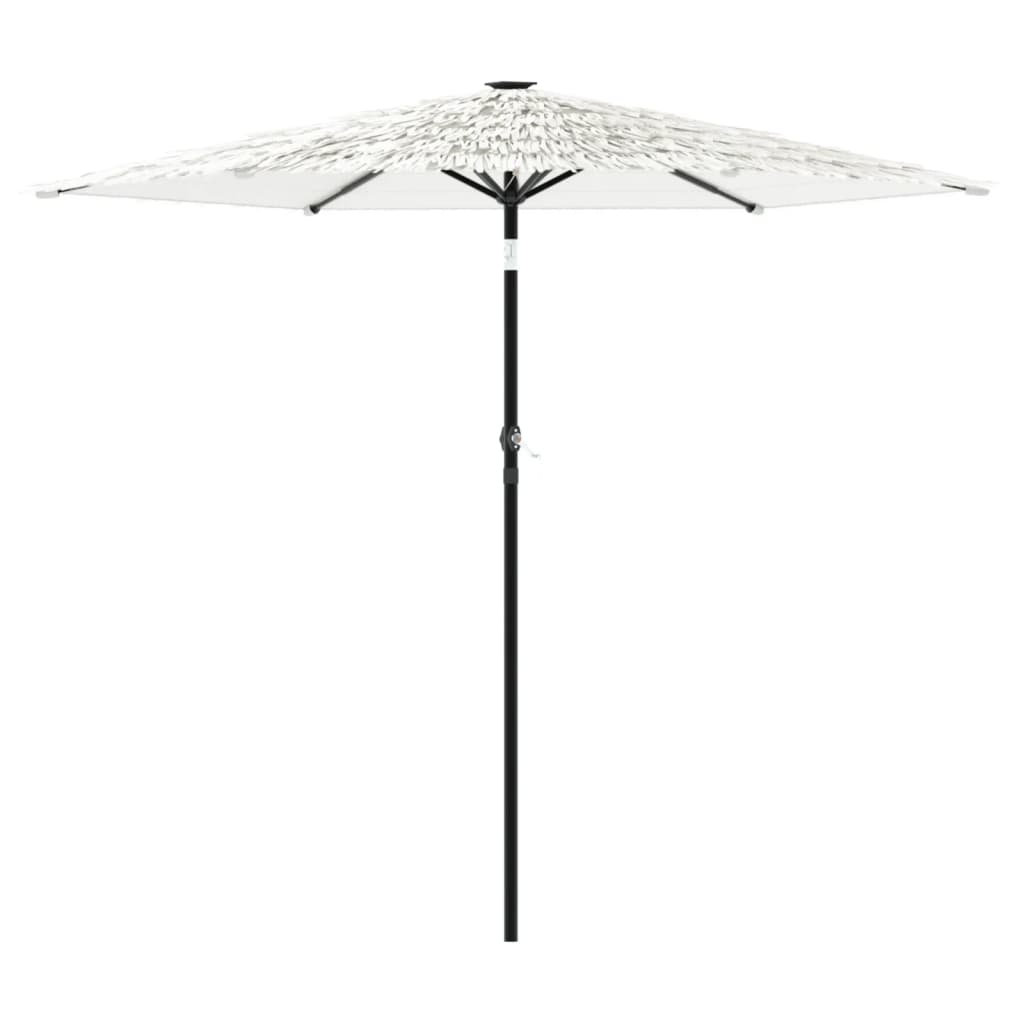 vidaXL Garden Parasol with Steel Pole White 223x223x213 cm 2