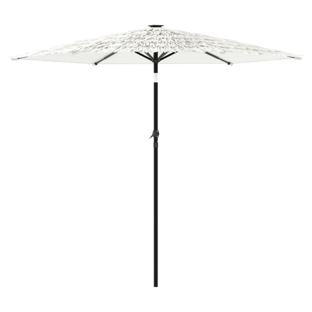 vidaXL Garden Parasol with Steel Pole White 223x223x213 cm 5