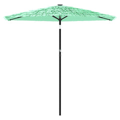 Garden Parasol with Steel Pole Green 268 cm 226 cm 268 cm