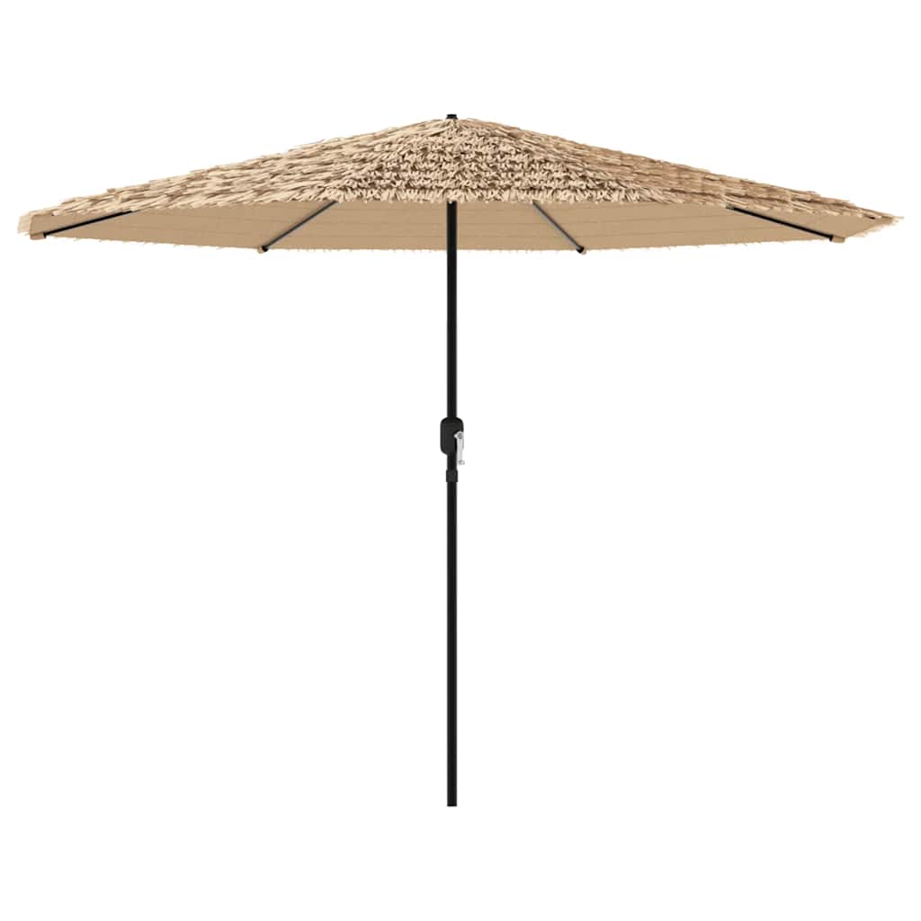vidaXL Garden Parasol with Steel Pole Brown 324x324x247 cm 2