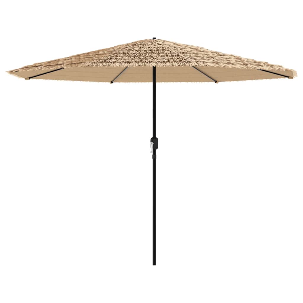 vidaXL Garden Parasol with Steel Pole Brown 324x324x247 cm 3