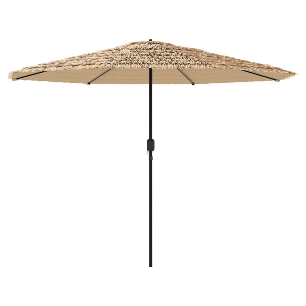 vidaXL Garden Parasol with Steel Pole Brown 324x324x247 cm 5