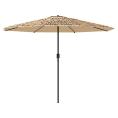 vidaXL Garden Parasol with Steel Pole Brown 324x324x247 cm 5