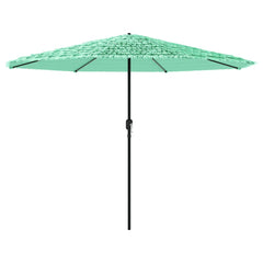 Garden Parasol with Steel Pole Green 324 cm 247 cm 324 cm