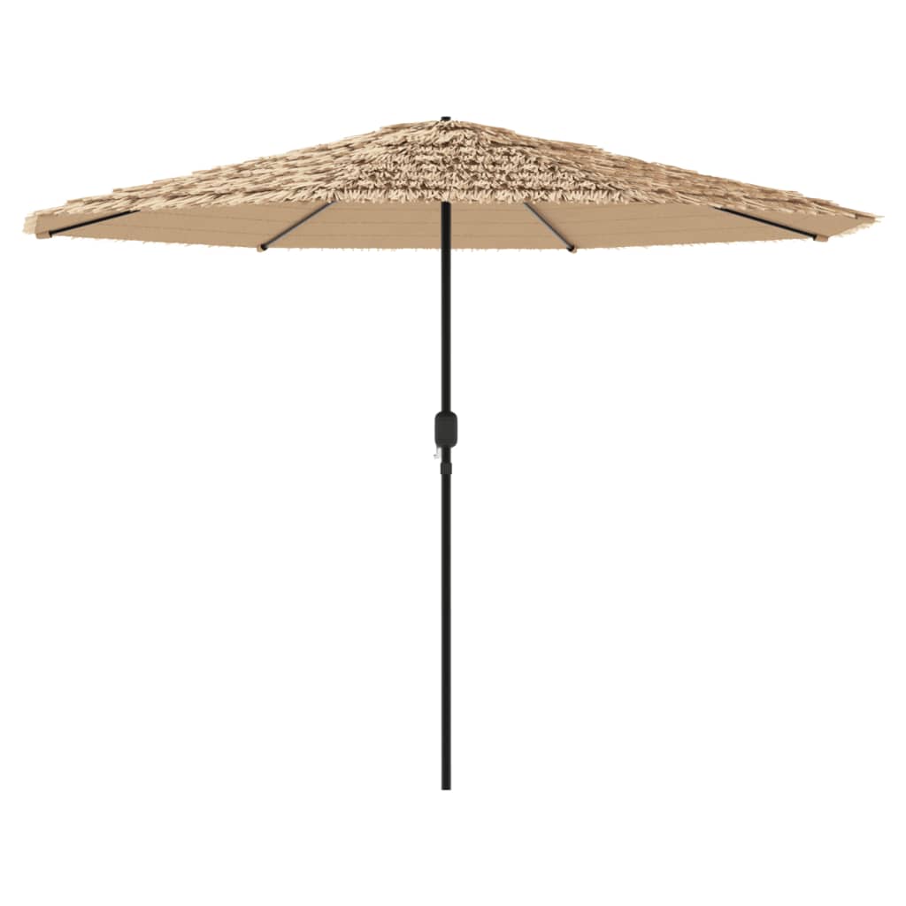 vidaXL Garden Parasol with Steel Pole Brown 388x388x248 cm 5