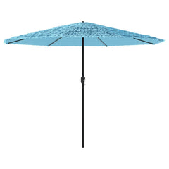 vidaXL Garden Parasol with Steel Pole Blue 388x388x248 cm 2
