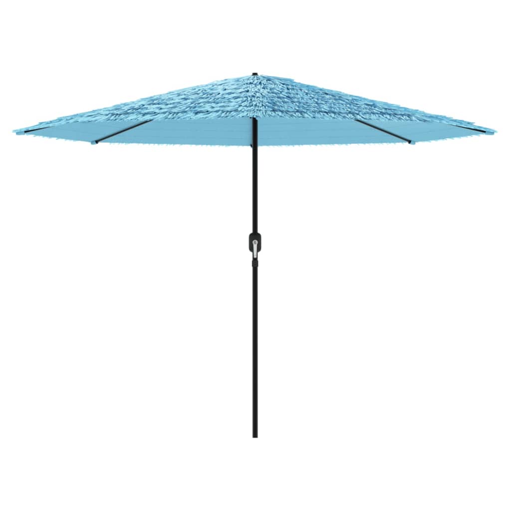 vidaXL Garden Parasol with Steel Pole Blue 388x388x248 cm 3