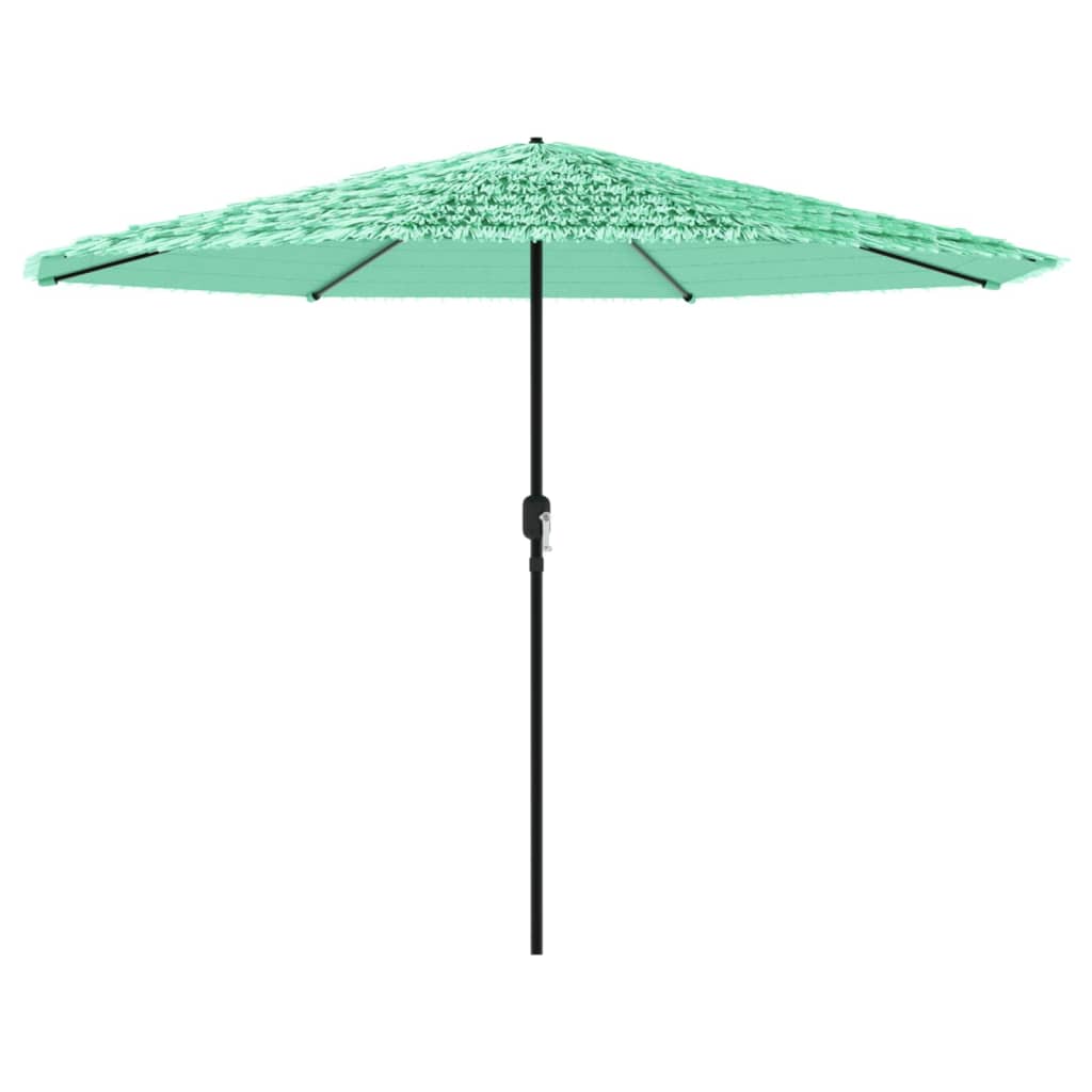 vidaXL Garden Parasol with Steel Pole Green 388x388x248 cm 2