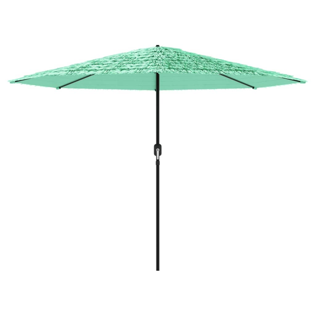 vidaXL Garden Parasol with Steel Pole Green 388x388x248 cm 3