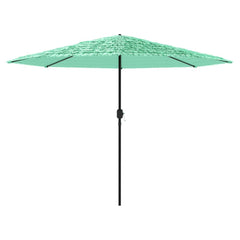 vidaXL Garden Parasol with Steel Pole Green 388x388x248 cm 4